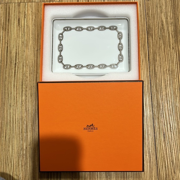 Hermes Dining Hermes Chaine Dancre Platinum Tray Sushi Plate Poshmark